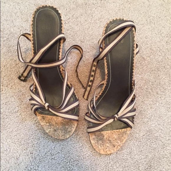 Gap Strappy Wedge Cork Sandals - Picture 1 of 3